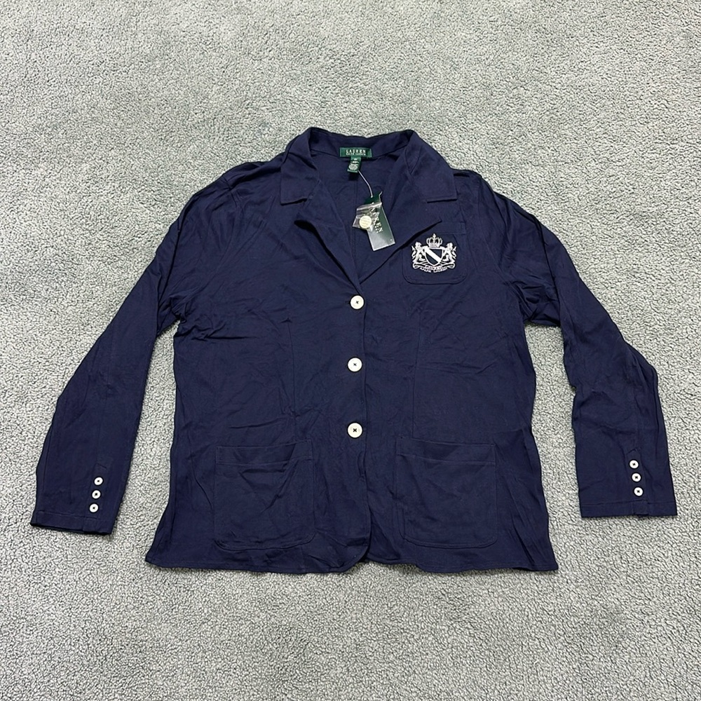 NEW Lauren Ralph Lauren Navy Pajama Top Only women’s 2x